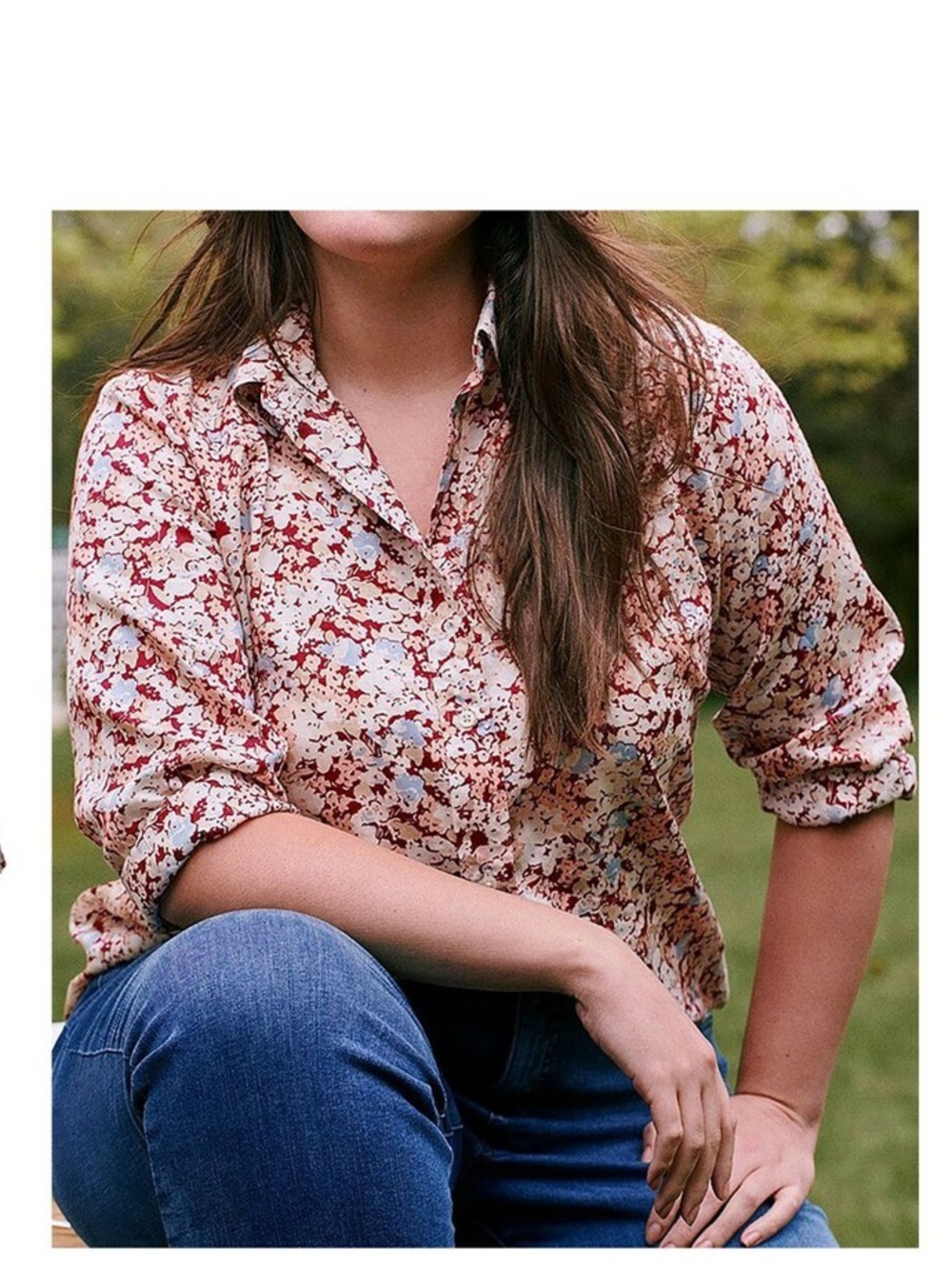 Lauren Ralph Lauren Women's Floral Button-Up Shirt - Pink/Brown Pattern